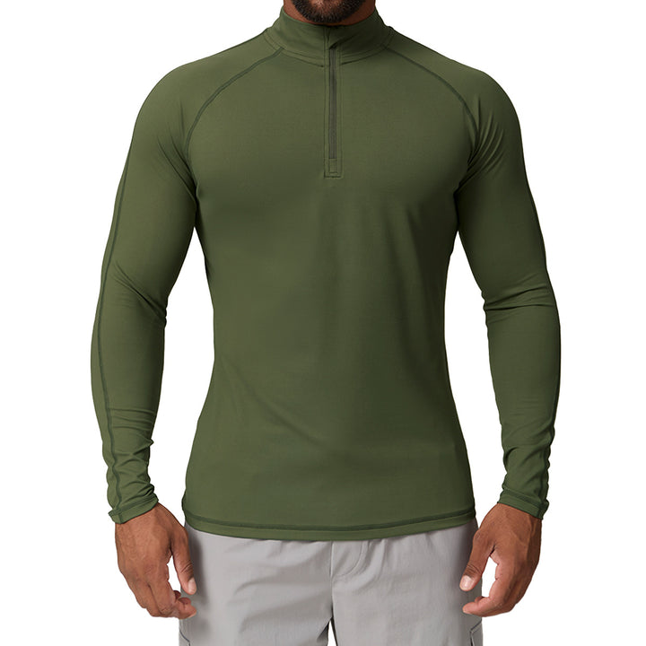 Herren Funktionsshirt mit zippbarem Kragen Drune