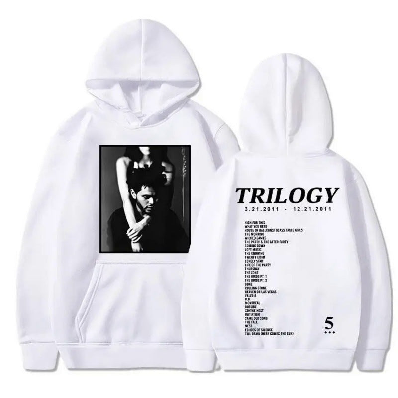 Damen Kapuzenpullover mit künstlerischem Fotodruck und einzigartigem Schriftzug Drune