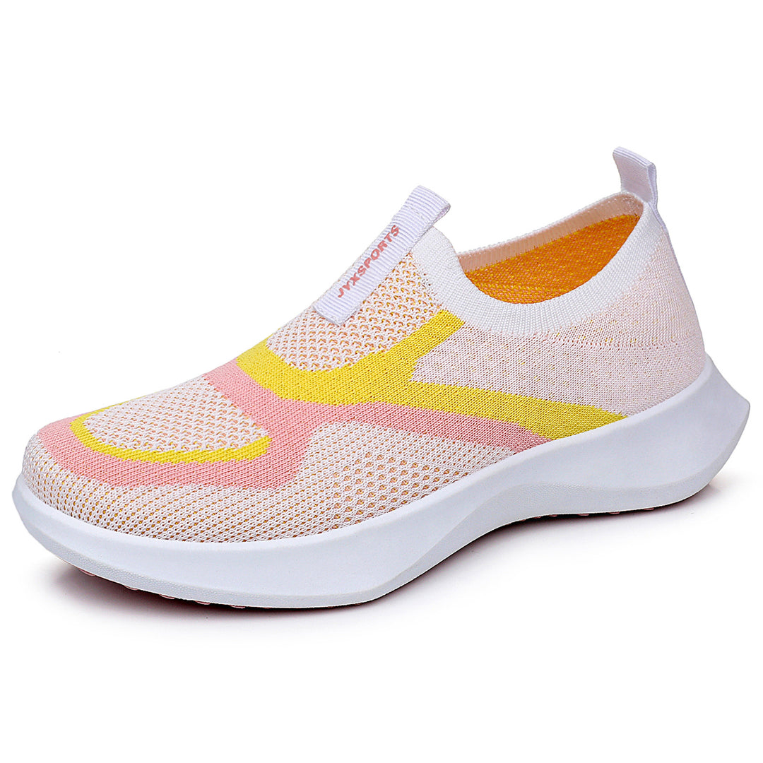 Damen nan nahtloser Strick-Sockensneaker mit elastischem Einstieg, atmungsaktiver Mesh-Struktur und leichter EVA-Dämpfung Drune