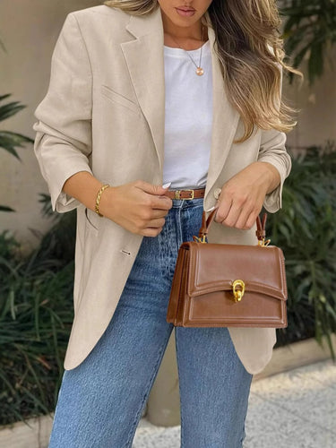Damen Eleganter Blazer mit modernen Schnittlinien und praktischen Taschen Drune