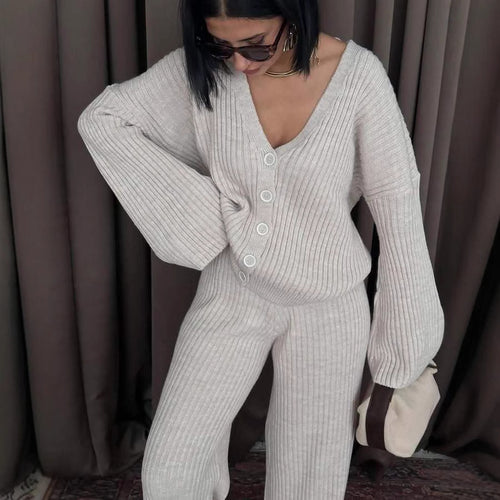 Damen Strickpullover mit weit geschnittenen Ärmeln Drune