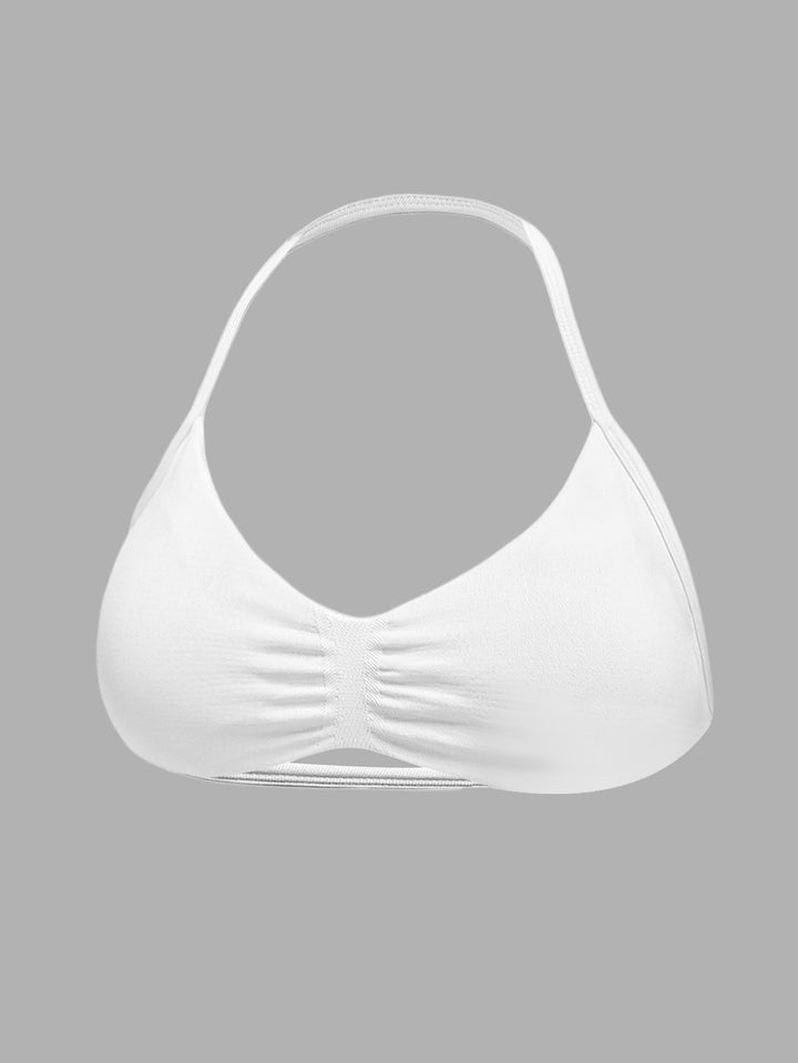 Damen Sport-Bikini-Oberteil mit hoch geschnittenen Shorts und nahtlosem Design Drune
