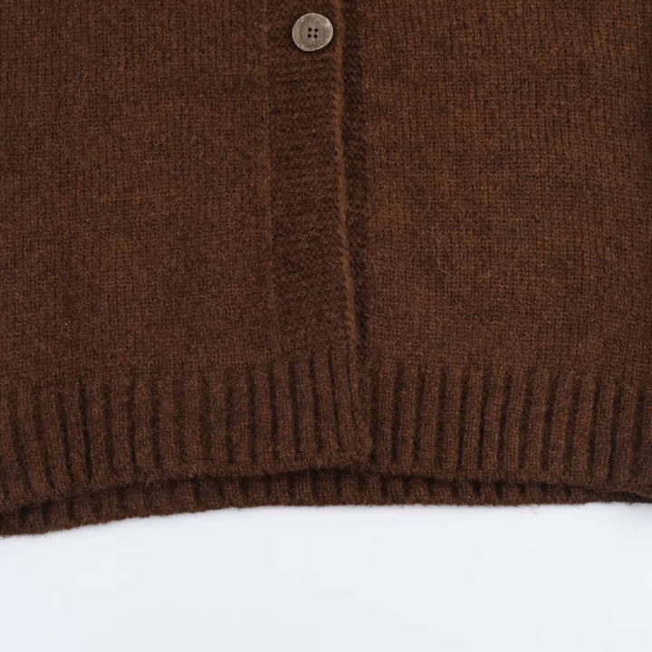 Damen kuscheliger Cardigan mit knöpfen Drune