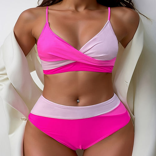 Damen Bikini-Set mit elegantem Wickeldesign und hohem Beinausschnitt Drune