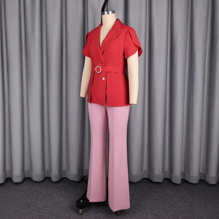 Damen Elegantes Blazer-Oberteil mit taillierter Silhouette und Schmuckknopf Drune