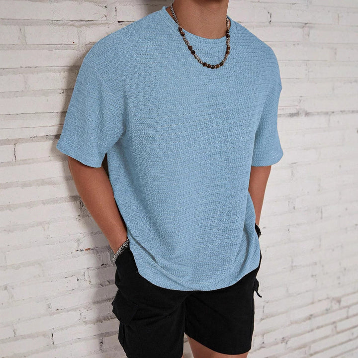 Herren lässiges Struktur-T-Shirt Drune