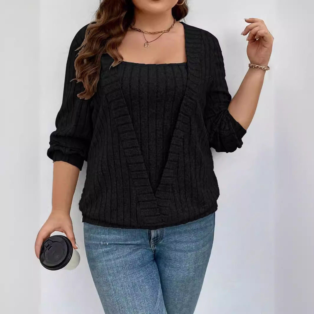Damen vielseitige Strickjacke mit eleganter Rippenstruktur Drune