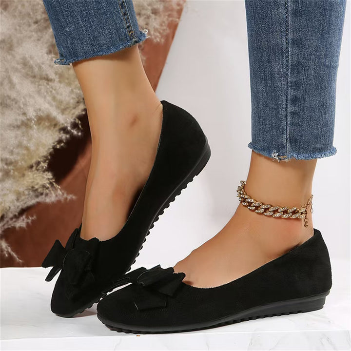 Damen elegante Schleifen-Detail Ballerinas Drune