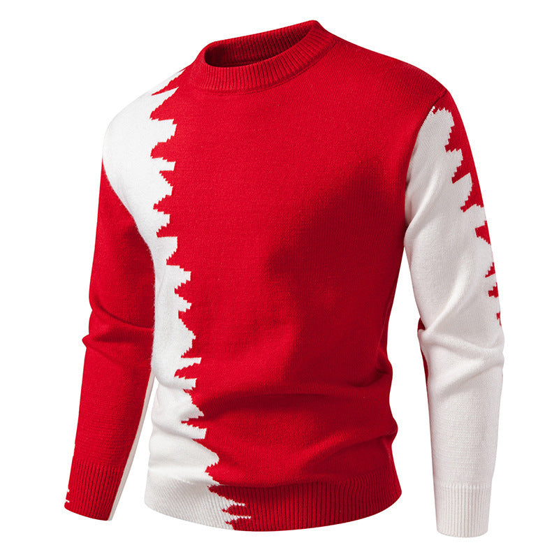 Herren modischer Strickpullover mit asymmetrischem Farbdesign und hohem Komfort Drune
