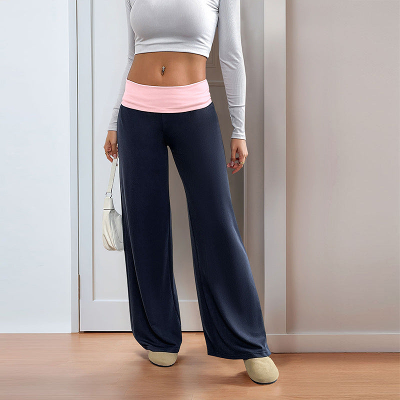 Damen Sportliche Freizeithose mit weitem Bein Drune