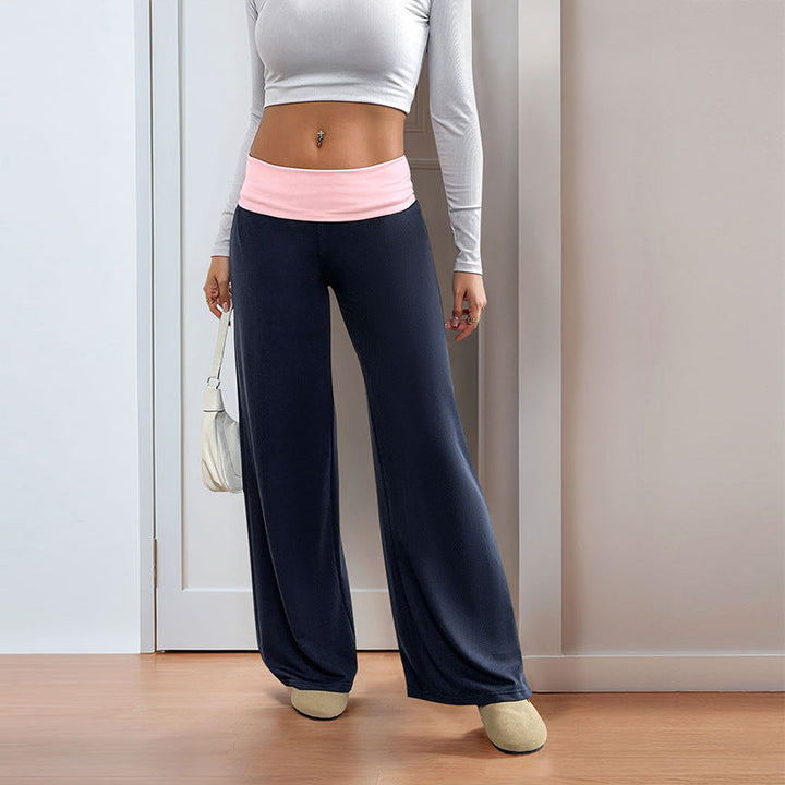 Damen Sportliche Freizeithose mit weitem Bein Drune