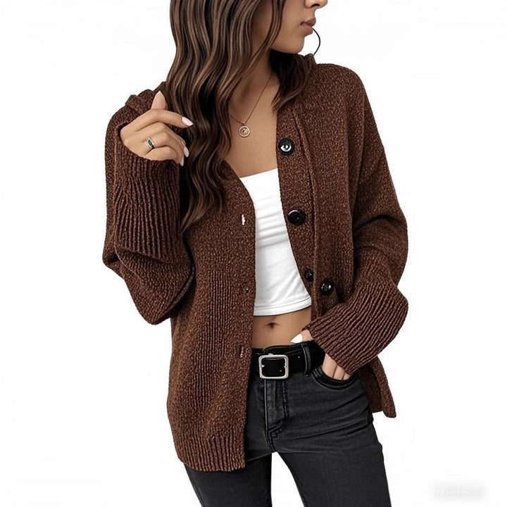 Damen Strickjacke mit attraktiven Struktur-Details und Knopfverschluss Drune
