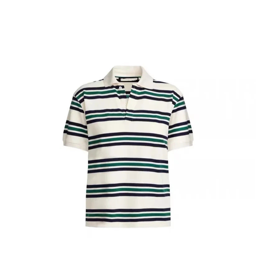 Herren Poloshirt mit modernem Streifenmuster und lässigem Schnitt Drune