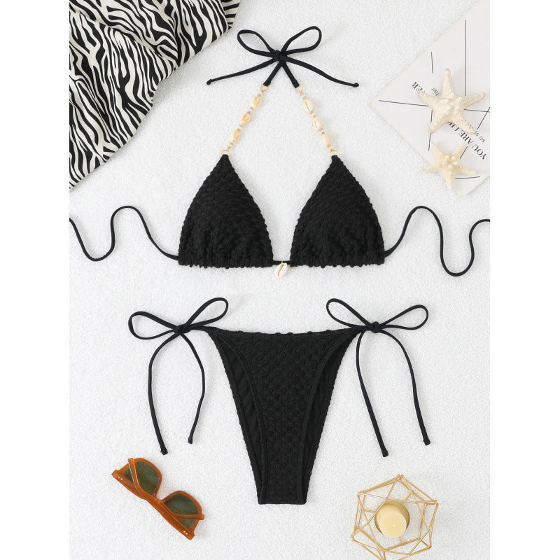 Damen Triangel-Bikini mit raffinierter Häkel-Optik Drune