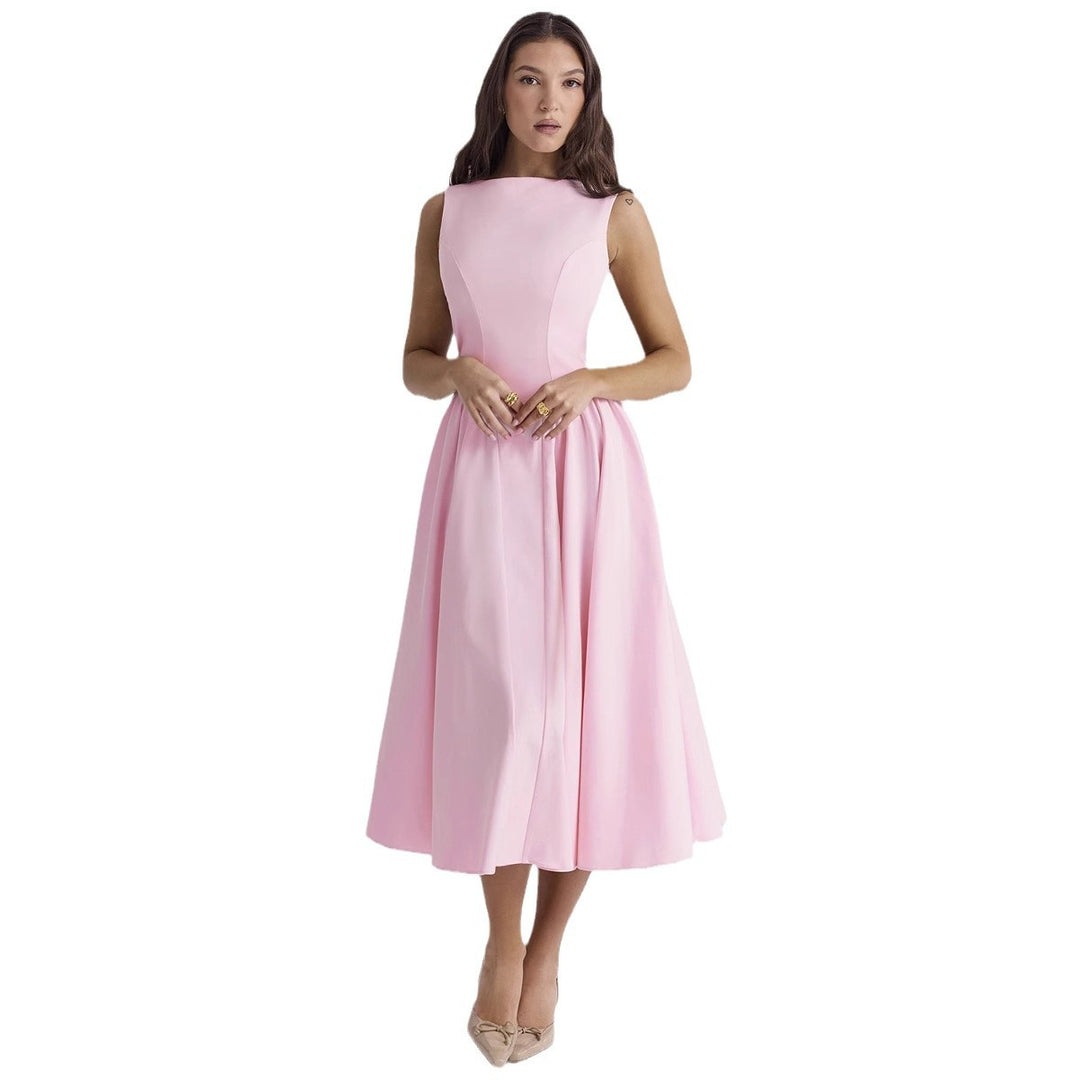 Damen Elegantes Midi-Kleid mit ausgefallenem Schnitt Drune