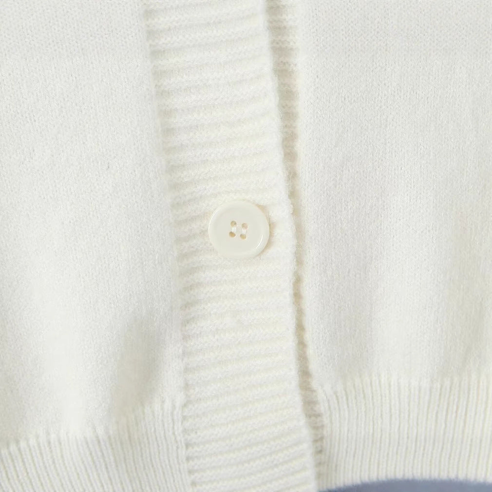 Damen gemütlicher Strickcardigan mit buntem Blumenmuster Drune
