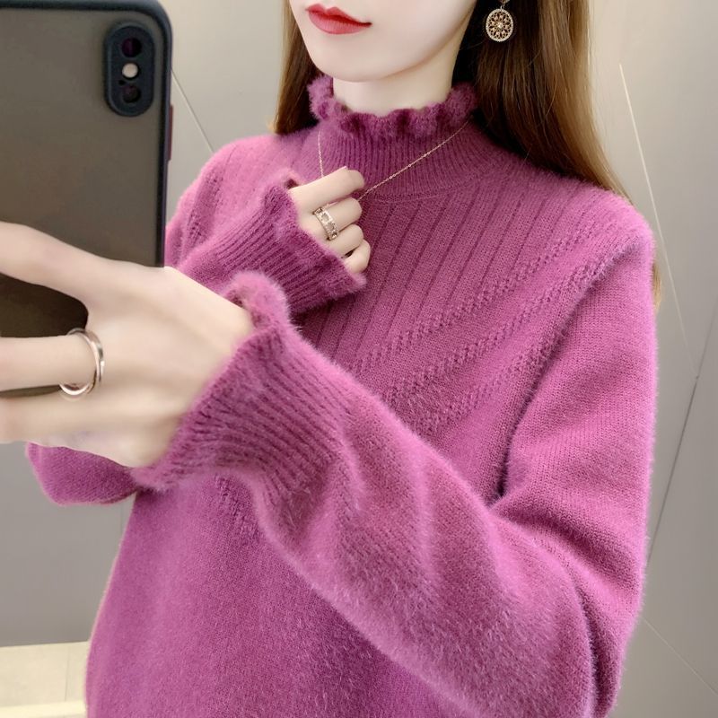 Damen Kuscheliger Rollkragenpullover mit strukturiertem Design Drune