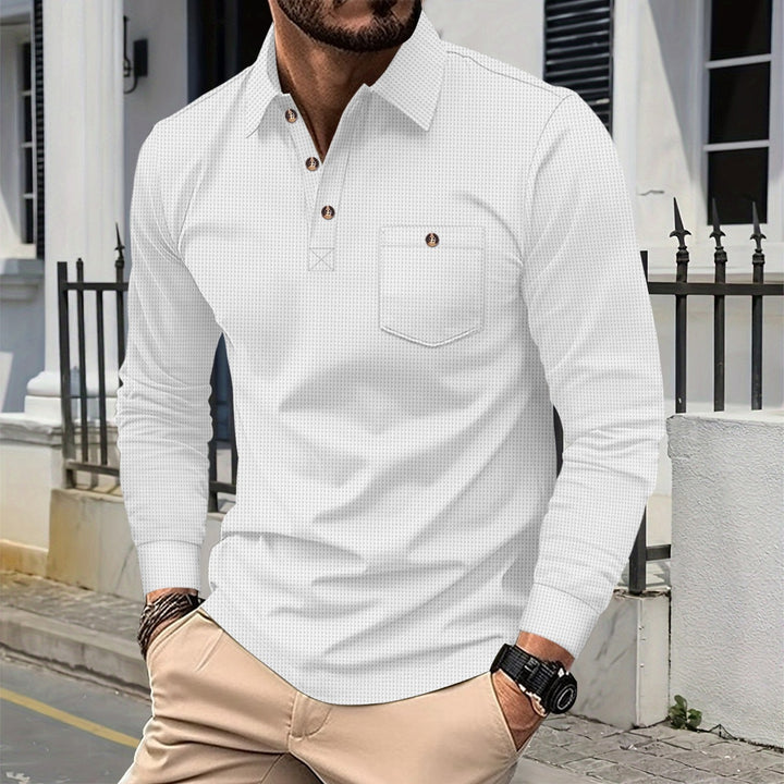 Herren Langarmhemd mit modischem Design und praktischem Brusttaschen Drune