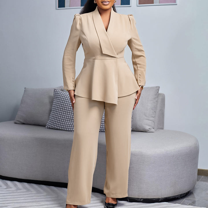 Damen Anzug mit elegantem Blazer und weitem Hosenbein Drune