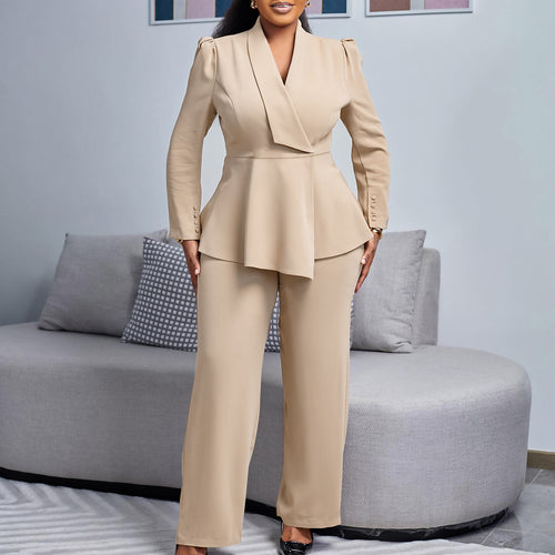 Damen Anzug mit elegantem Blazer und weitem Hosenbein Drune
