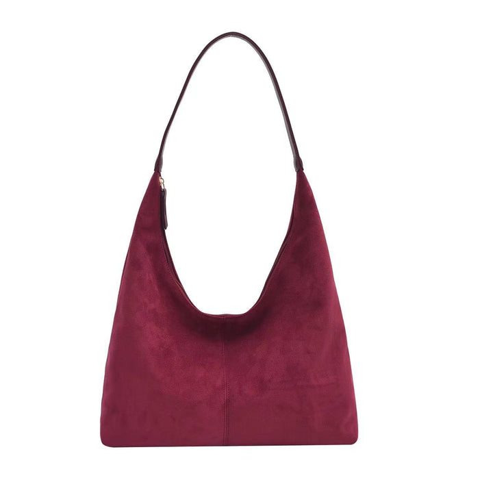 Damen Wildleder-Effekt Slouchy Hobo Tasche Drune