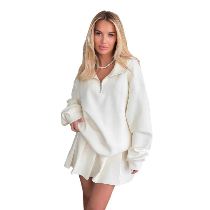 Damen sportlicher Pullover mit Reißverschluss Drune
