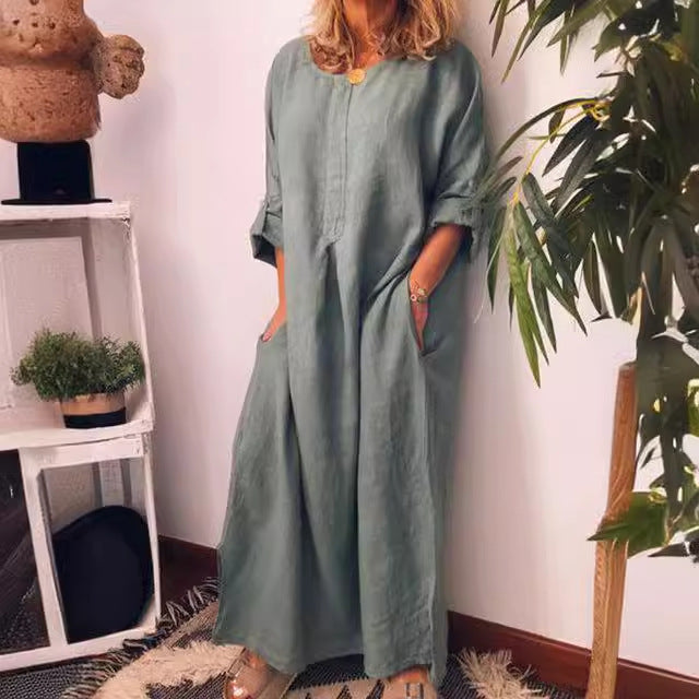 Damen Leichtes Sommerkleid Drune