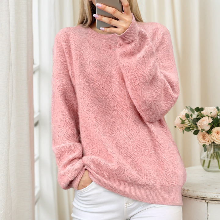 Damen weicher Strickpullover mit elegantem Muster Drune