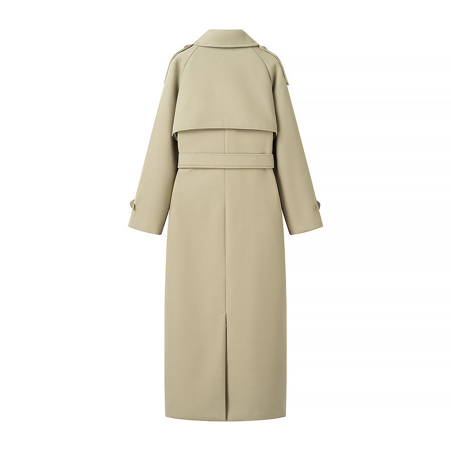 Damen Trenchcoat mit doppelter Knopfleiste und praktischem Gürtel Drune