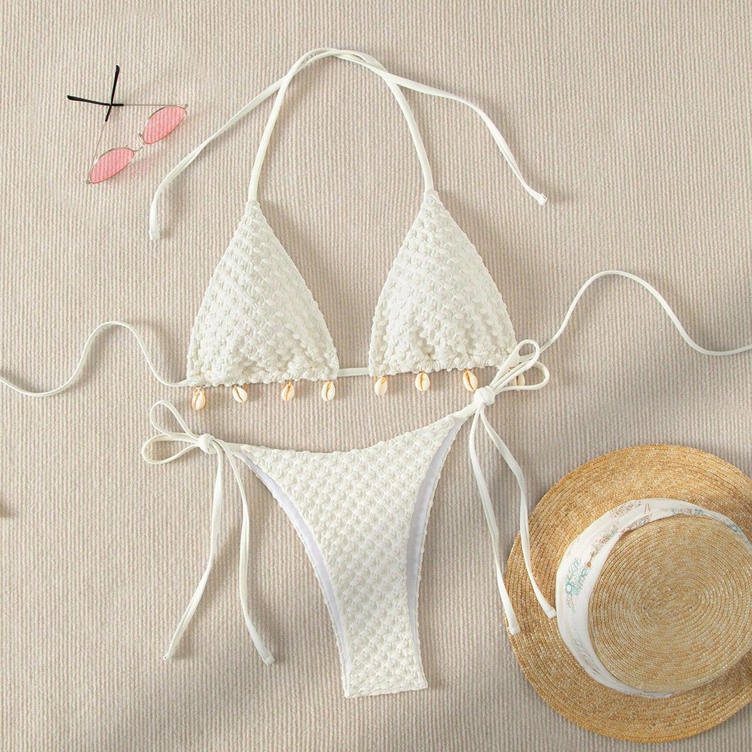 Damen Triangel-Bikini mit Muschelschmuck Drune