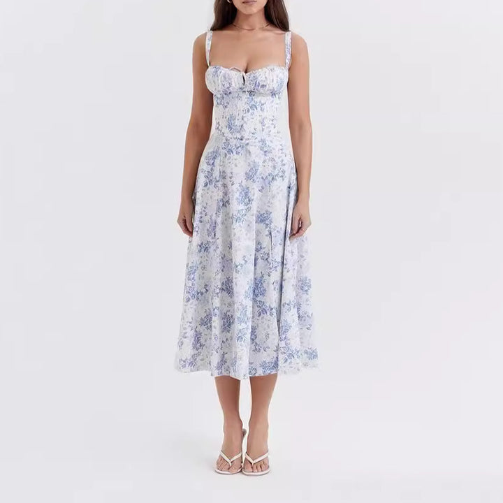 Damen Midikleid mit floralem Muster Drune