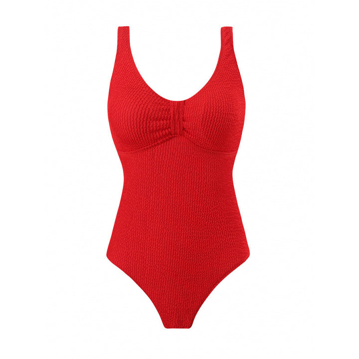 Damen Einteiler Badeanzug mit figurformendem Design und attraktivem Rüschendetail Drune