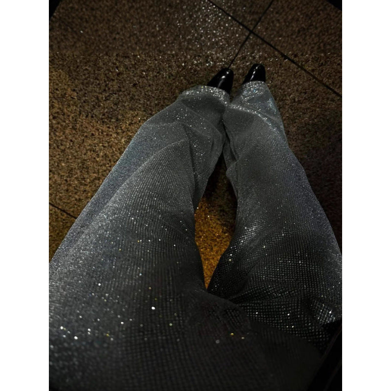 Damen Elegante Glitzerhose Drune