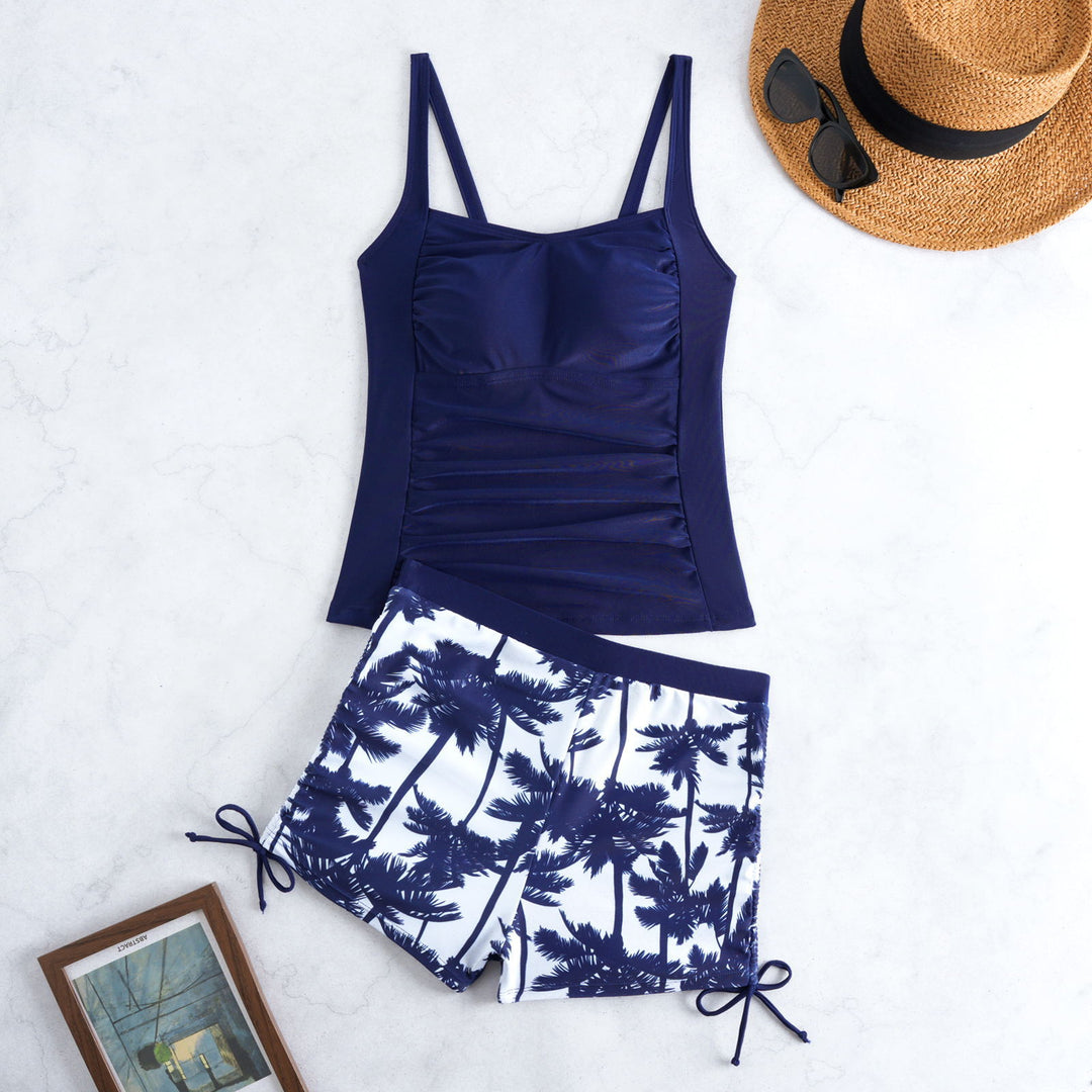 Damen Badeanzug mit trendiger Raffung und modischen Shorts Drune