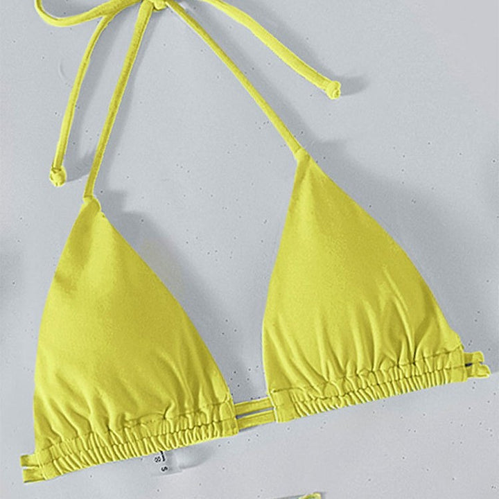 Damen Bikini mit verstellbaren Trägern und transparentem Wickelrock Drune