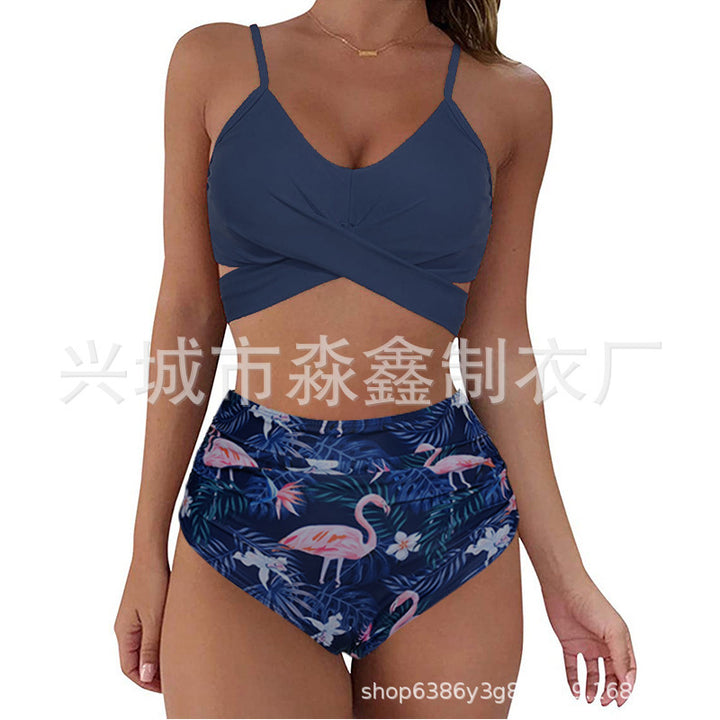 Damen Crop-Top Bikini-Set mit geflochtenem Design Drune