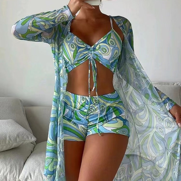 Damen Tankini-Set mit modischem Overshirt Drune