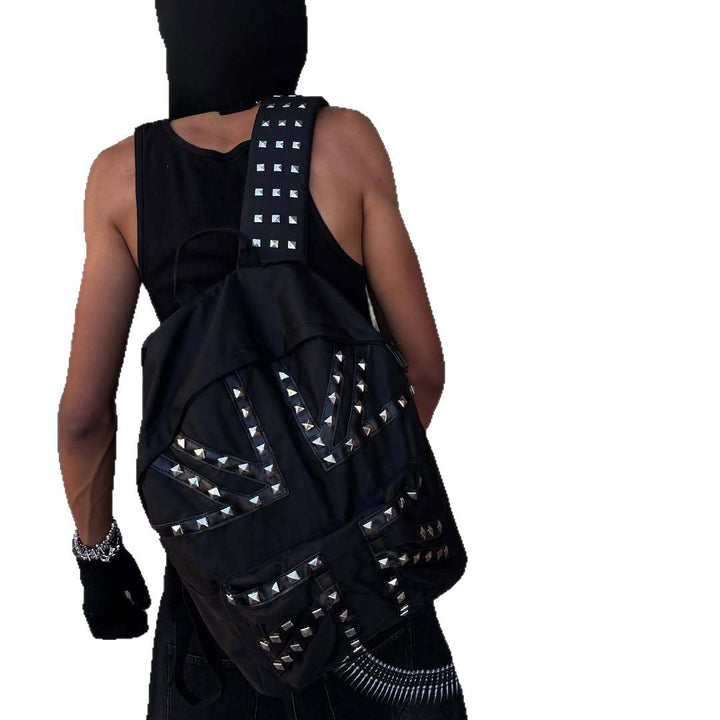 Damen Stilvolle Rucksack mit Nieten-Design Drune