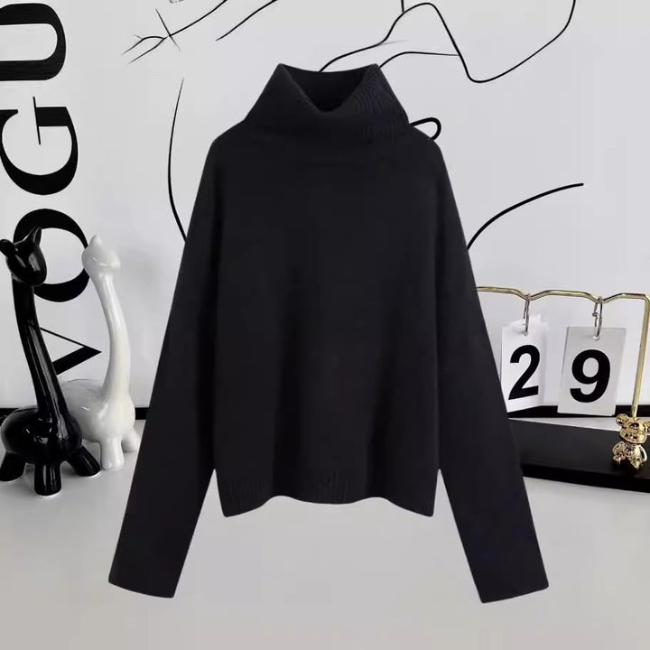 Damen Kuscheliger Rollkragenpullover aus hochwertiger Wolle Drune