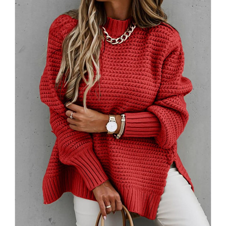 Damen Grobstrickpullover mit strukturiertem Muster und weitem Schnitt Drune