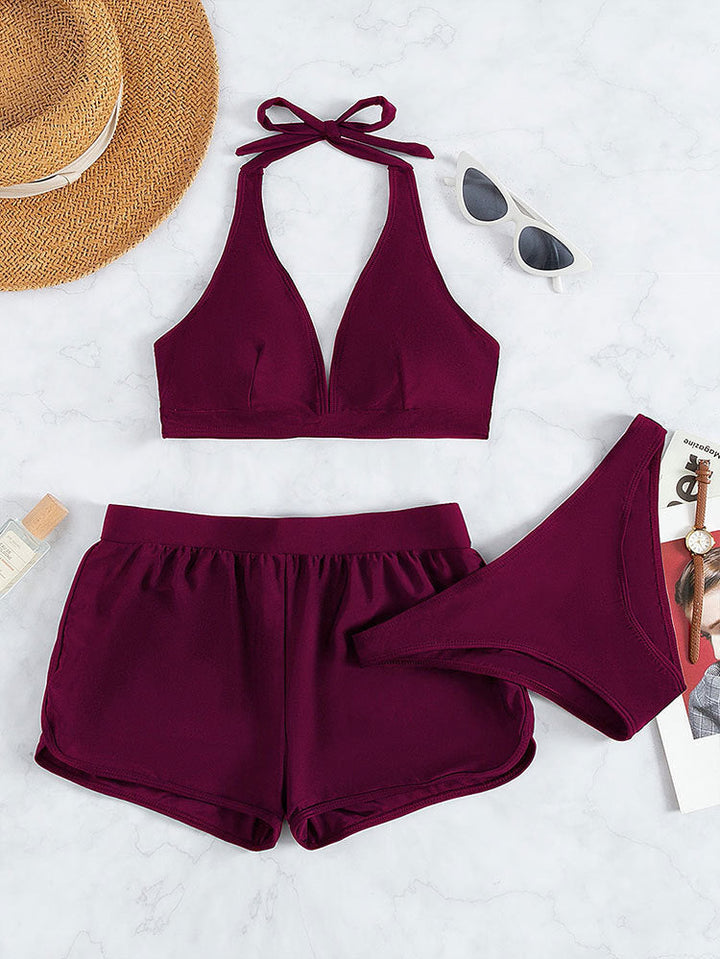 Damen Bikini-Set mit sportlichem Oberteil und bequemen Shorts Drune