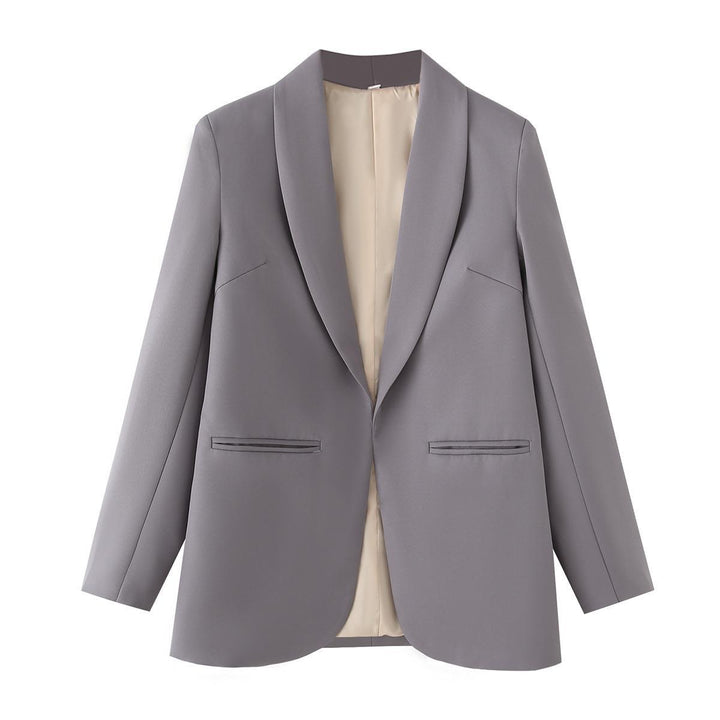 Damen Eleganter Blazer mit sanften Schultern und luxuriösem Innenfutter Drune