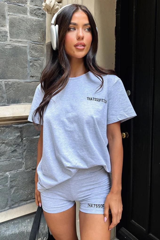Damen Lounge-Set mit lässigem T-Shirt und Shorts Drune