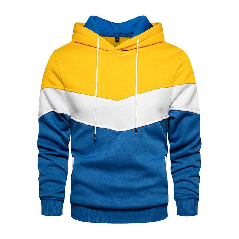 Herren Kapuzenpullover mit kontrastierenden Farbblöcken und weichem Innenfutter Drune