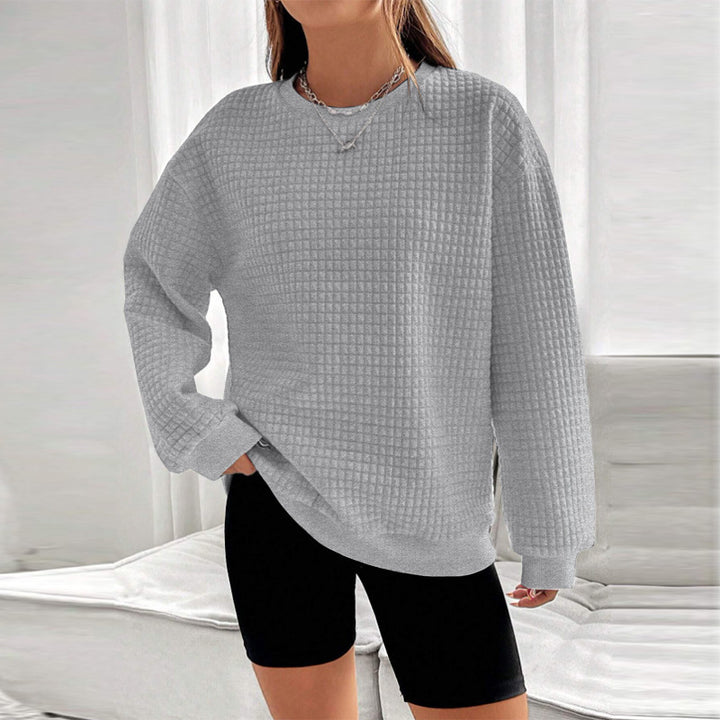 Damen bequemer Oversized Pullover mit strukturiertem Design Drune