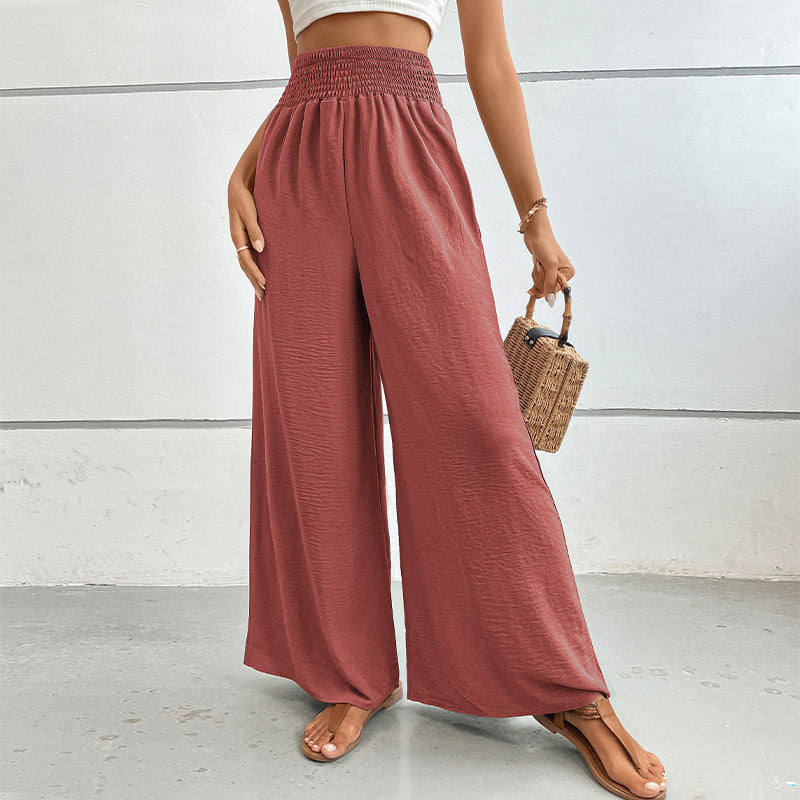 Damen Weit geschnittene Sommerhose mit elastischem Bund Drune