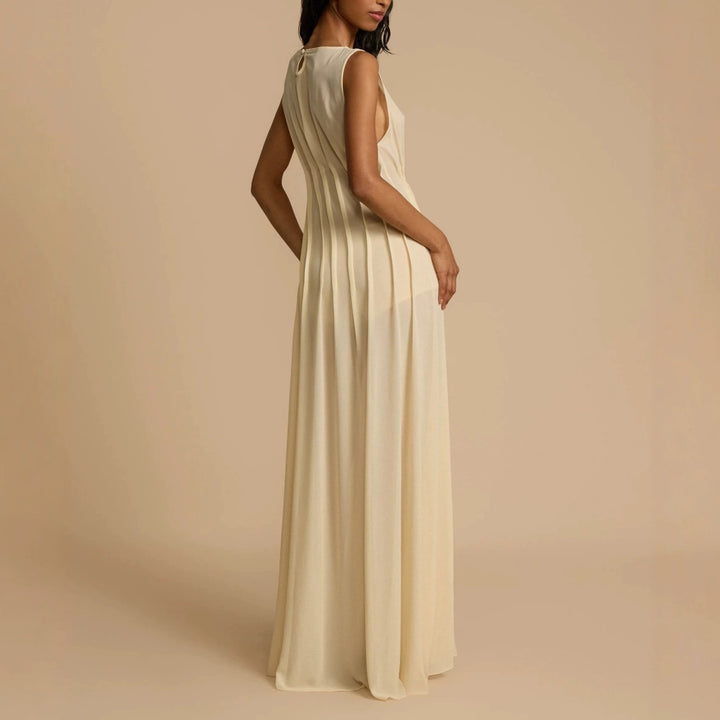 Damen Langes Abendkleid mit raffinierten Falten Drune