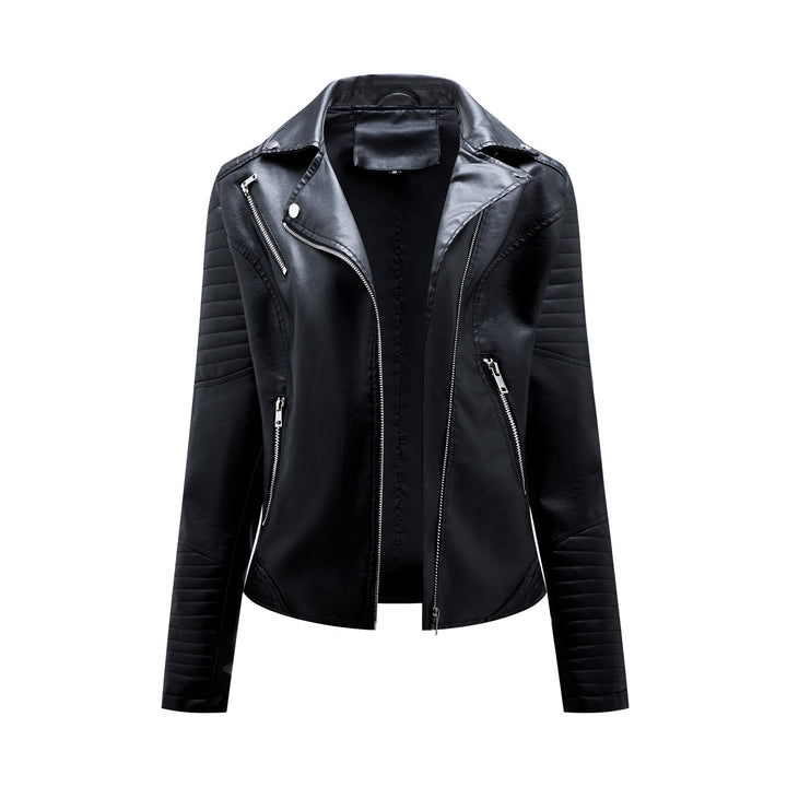 Damen Bikerjacke mit modischen Steppdetails und asymmetrischem Reißverschluss Drune