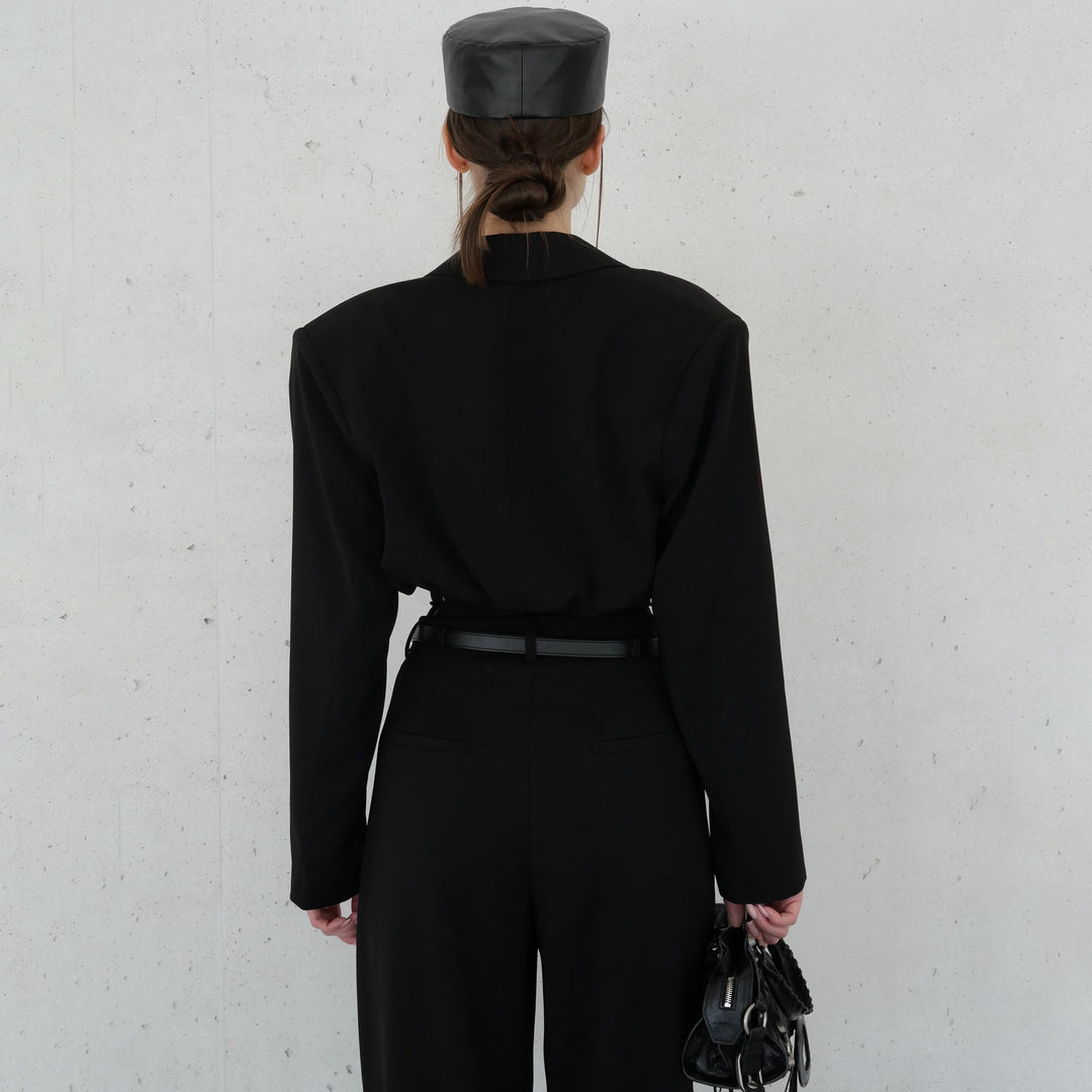 Damen Eleganter Jumpsuit mit figurbetontem Schnitt und modischen Details Drune