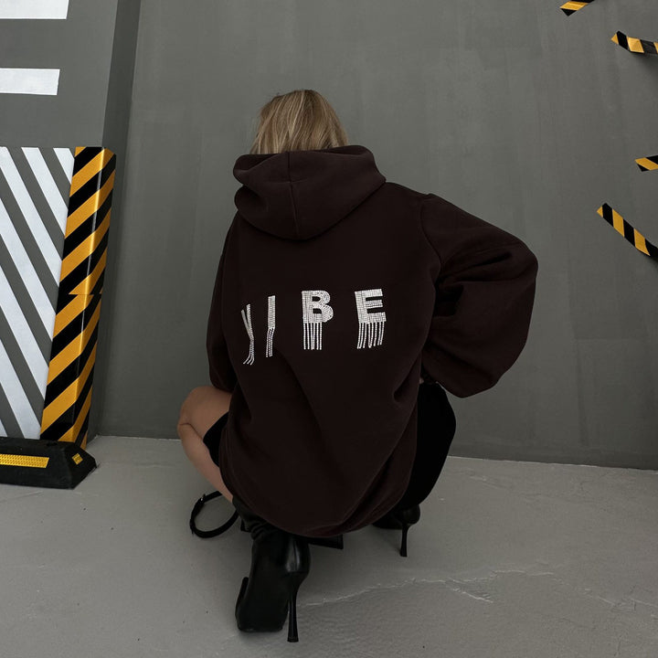 Damen Kapuzenpullover mit kreativem Details und legerem Schnitt Drune